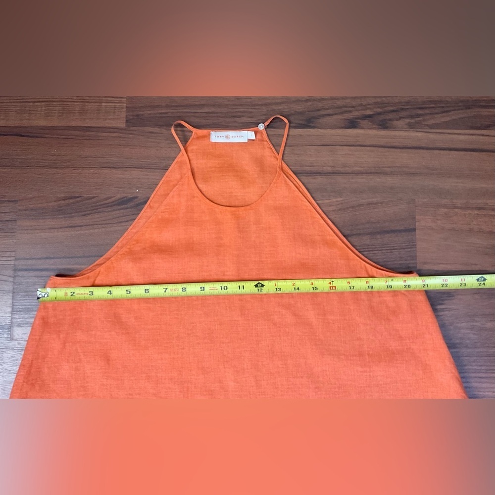 Tory Burch Orange Embellished Crop Tank Top - Picture 6 of 7